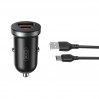 Автомобильное зарядное устройство XO CC56 Plastic mini 30W+ Type-c кабель черный, цена: 199 грн.