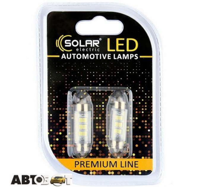 LED лампа SOLAR SV8.5 T11x39 12V 6SMD 2835 white SL1351 (2 шт.), цена: 50 грн.