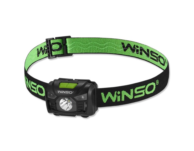 Фонарь налобный Winso 150Lm, 3W LED, 1200mAh с сенсором белый/красный, цена: 497 грн.