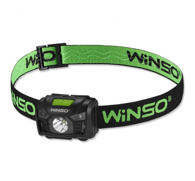 Фонарь налобный Winso 150Lm, 3W LED, 1200mAh с сенсором белый/красный, цена: 492 грн.
