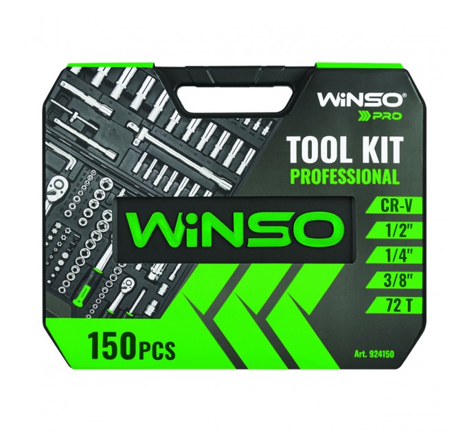 Профессиональный набор инструментов в кейсе Winso Pro 1/2", 1/4", 3/8" 72T, CR-V, 150ед., цена: 5 140 грн.