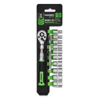 Професійний набір головок торцевих з тріскачкою та подовжувачем Winso Pro CR-V 1/4" 72Т, 4-13мм 12шт