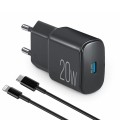 Сетевое зарядное устройство Brevia ePower PD20W + кабель USB-C to Lightning 1м черный, цена: 455 грн.