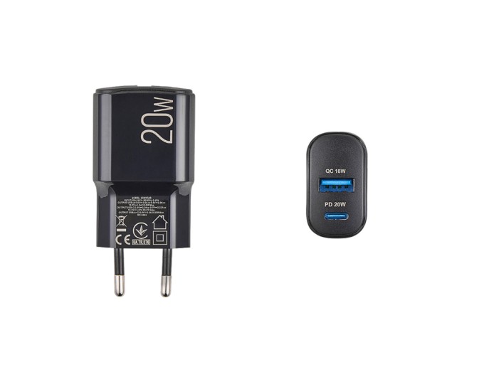 Сетевое зарядное устройство Brevia ePower PD20W USB-C+USB-A черный, цена: 391 грн.