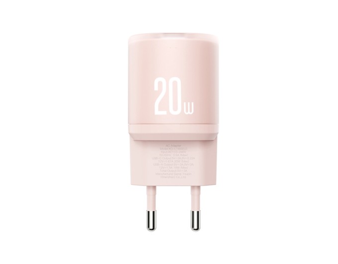 Сетевое зарядное устройство XO L144 PD20W 1USB-A+1USB-C pink, цена: 259 грн.