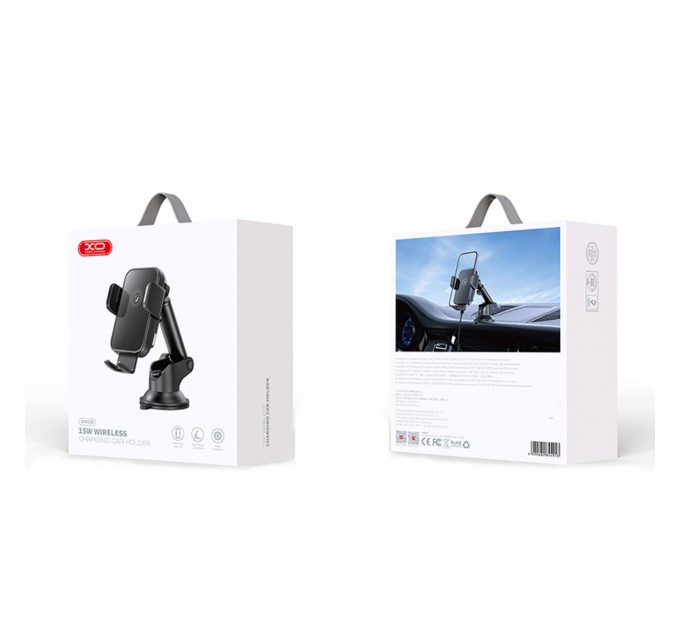 Держатель телефона автомобильный XO с беспроводной зарядкой WX036 Automatic Arm Clamp Type Wireless черный, цена: 699 грн.