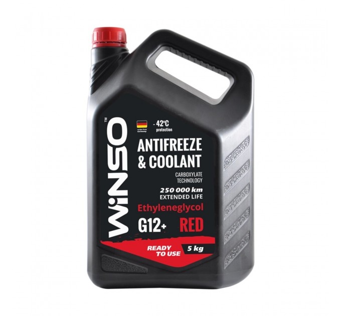 Антифриз Winso Antifreeze & Coolant Red G12+ -42°C червоний готовий 5кг, ціна: 551 грн.