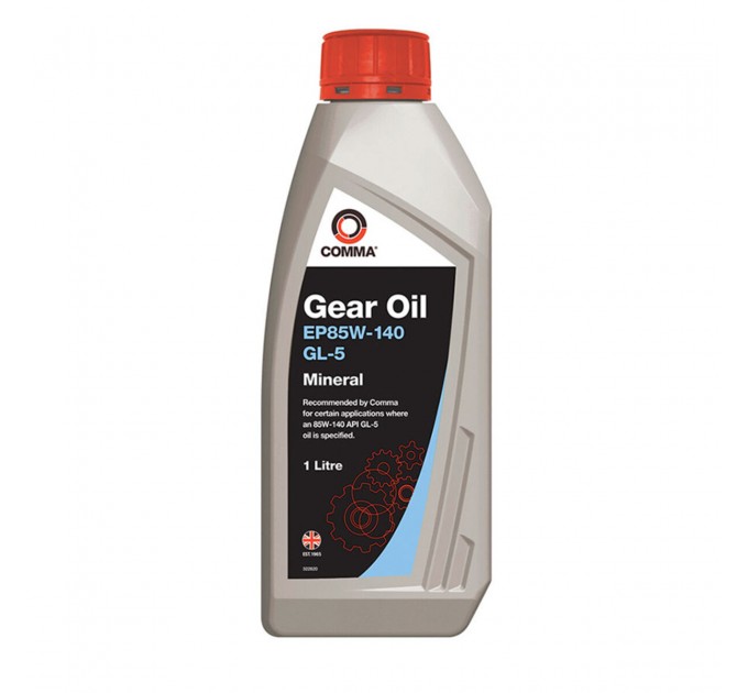 Трансмісійне масло Comma Gear Oil EP 85W-140 GL4/GL5 1л, ціна: 509 грн.