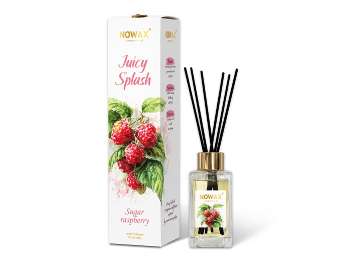 Аромадифузор з паличками Nowax Juicy Splash - Sugar Raspberry 90мл, ціна: 208 грн.