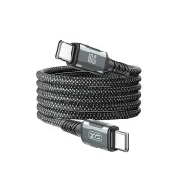 Кабель XO Magnetic Braided Type-C to Type-C 60W 1м черный