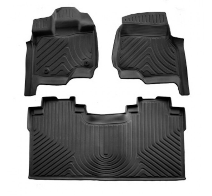 Ford F-150 Lightning (2022-...) (without rear organizer) комплект 3D килимків з 3 штук (Stingray), ціна: 2 530 грн.