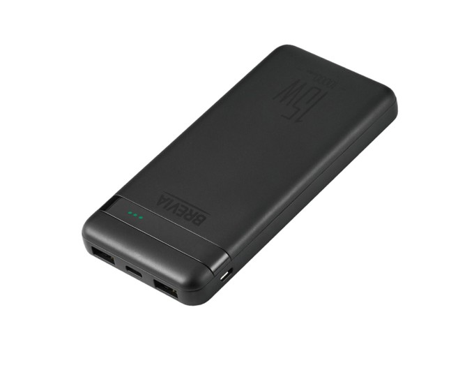 Повербанк (Power Bank) Brevia 10000mAh 15W Li-Pol чорний, ціна: 499 грн.