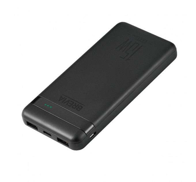 Повербанк (Power Bank) Brevia 10000mAh 15W Li-Pol чорний, ціна: 499 грн.