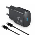Сетевое зарядное устройство Brevia ePower PD20W + кабель USB-C to USB-C 1м черный, цена: 455 грн.