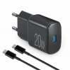 Сетевое зарядное устройство Brevia ePower PD20W + кабель USB-C to USB-C 1м черный, цена: 445 грн.