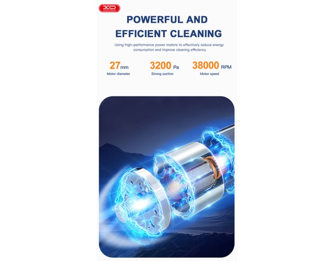 Пилосос портативний XO CZ007 37Вт акумуляторний білий, ціна: 879 грн.