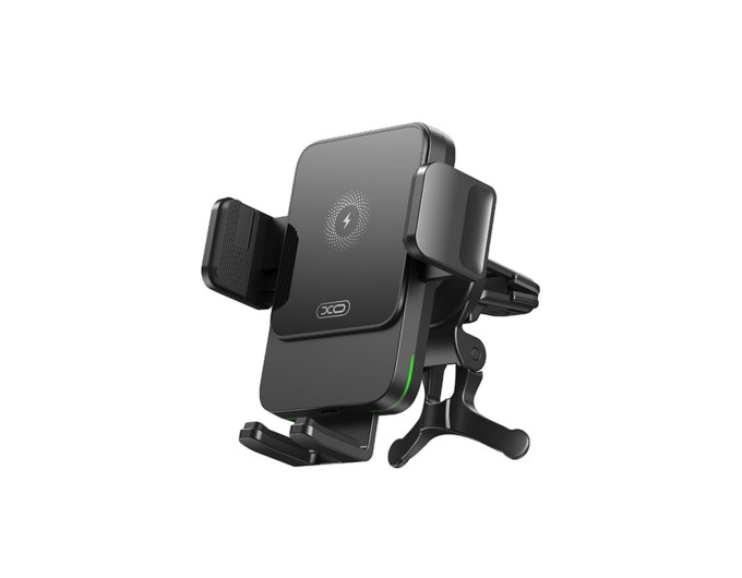 Тримач телефону автомобільний XO з бездротовою зарядкою WX041 Dual Arm Air Outlet 15W Wireless чорний, ціна: 599 грн.