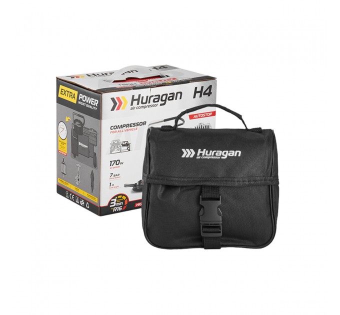 Компресор автомобільний Huragan 12В 7Атм 37л/хв з автостопом, ціна: 1 232 грн.