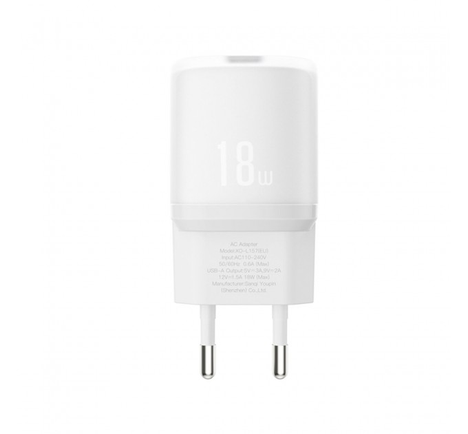Сетевое зарядное устройство XO L157 QC3.0 18W белый, цена: 149 грн.