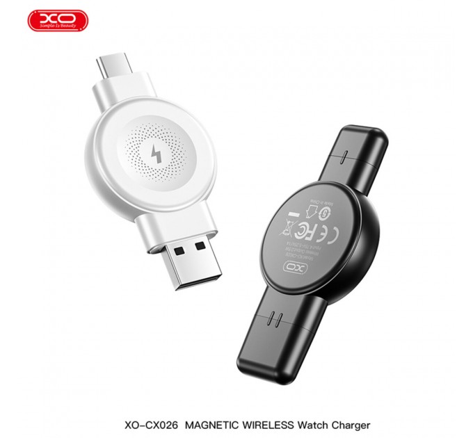 Беспроводное зарядное устройство XO CX026 Watch Wireless Charger Apple/Samsung USB/Type-C черный, цена: 259 грн.