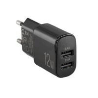 Сетевое зарядное устройство Winso Pro 12W 2xUSB-A черный