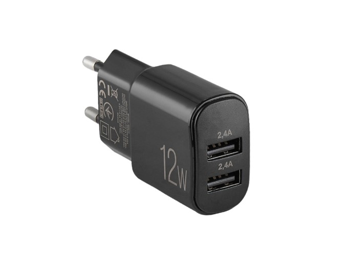 Сетевое зарядное устройство Winso Pro 12W 2xUSB-A черный, цена: 222 грн.