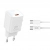 Сетевое зарядное устройство XO L146 PD20W Single USB-C + Type-C кабель белый, цена: 219 грн.
