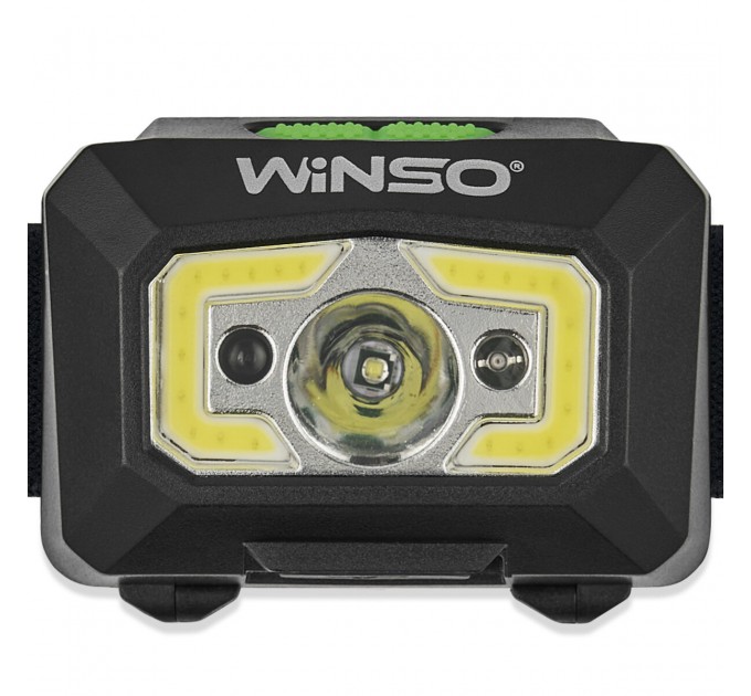 Фонарь налобный Winso 240Lm, 3W XPE+ COB, 1200mAh, с сенсором белый/красный, цена: 531 грн.