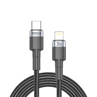 Кабель Brevia Type-C to Lightning 30W 2м, черный ZIP