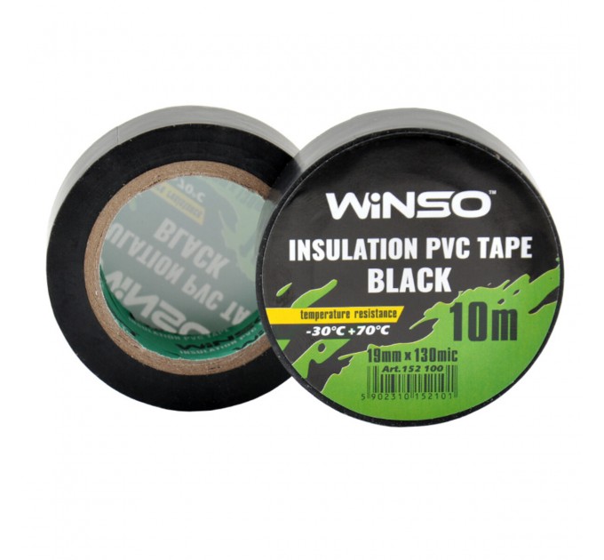 Стрічка ізоляційна ПВХ Winso д.10м, ш.19мм, т.130мк, чорна, ціна: 16 грн.