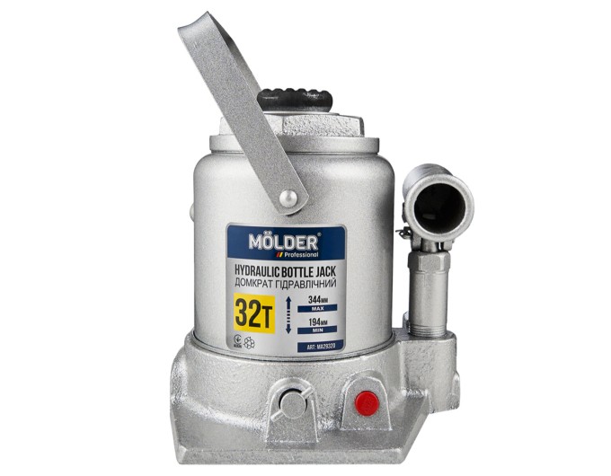 Домкрат гидравлический бутылочный Molder 32т 194-344мм, цена: 3 382 грн.