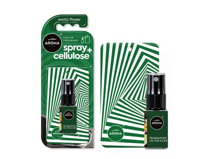 Ароматизатор Aroma Car Spray 20мл & Cellulose - Exotic Flower для салона авто, цена: 164 грн.