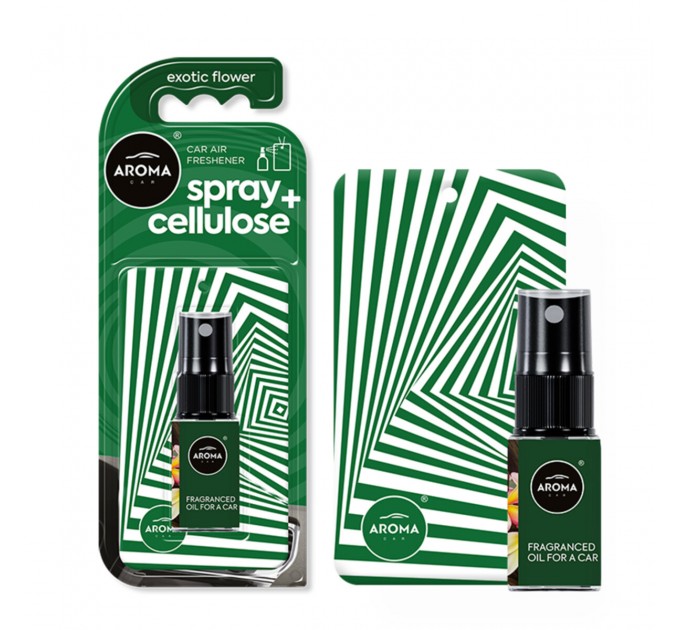 Ароматизатор Aroma Car Spray 20мл & Cellulose - Exotic Flower для салона авто, цена: 164 грн.