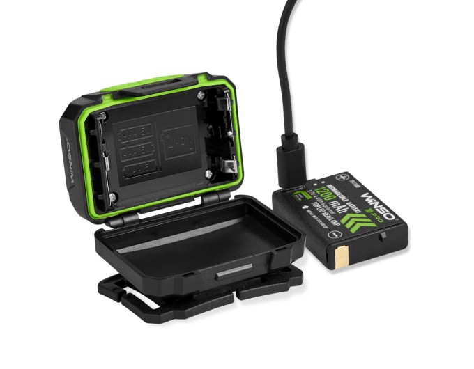 Фонарь налобный Winso Pro 500Lm, 5W CREE XPG+COB, 1200mAh/3xAAA, с сенсором белый/красный, цена: 836 грн.