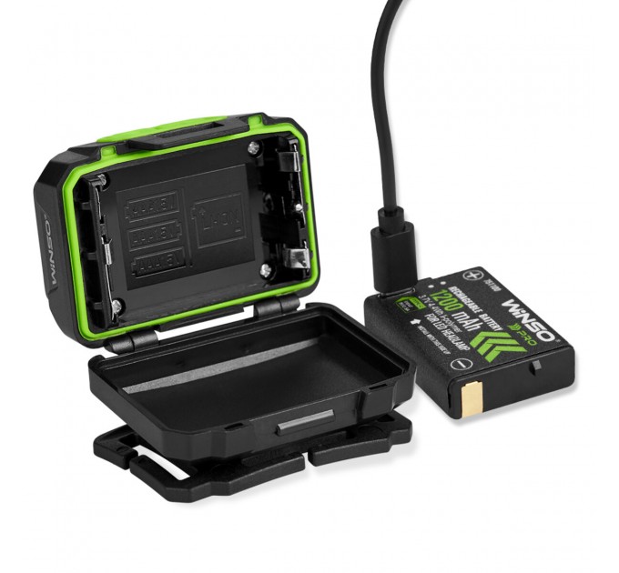 Фонарь налобный Winso Pro 500Lm, 5W CREE XPG+COB, 1200mAh/3xAAA, с сенсором белый/красный, цена: 828 грн.
