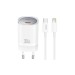 Сетевое зарядное устройство XO CE20 PD30W/PPS33W 1USB-C + Lightning кабель белый, цена: 409 грн.