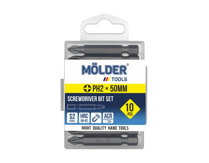 Набор бит Molder PH2x50мм 10шт, цена: 130 грн.