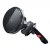 Держатель телефона автомобильный XO с беспроводной зарядкой CX015 15W Magnetic Car Air Outlet Wireless черный, цена: 590 грн.