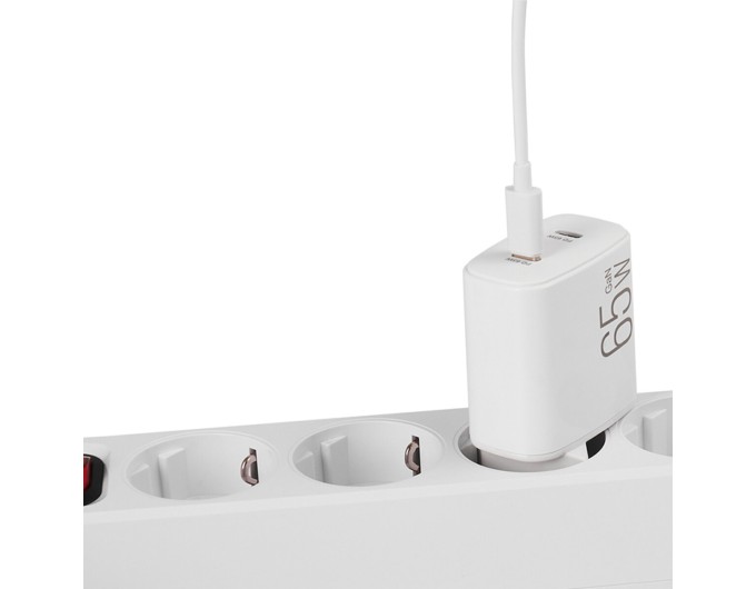 Сетевое зарядное устройство Brevia ePowerGaN PD65W 2xUSB-C белый, цена: 1 304 грн.