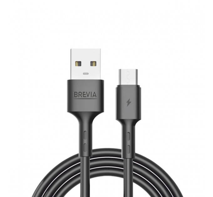 Кабель Brevia USB to Micro 2,4А 1м, черный box, цена: 62 грн.