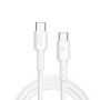 Кабель Brevia Type-C to Type-C 60W 1м, белый ZIP