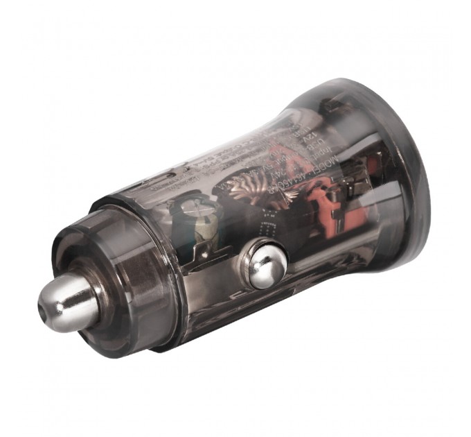 Автомобильное зарядное устройство Brevia ePower DualCharge 45W 1xUSB-C+1xUSB-A, прозрачный черный, цена: 288 грн.