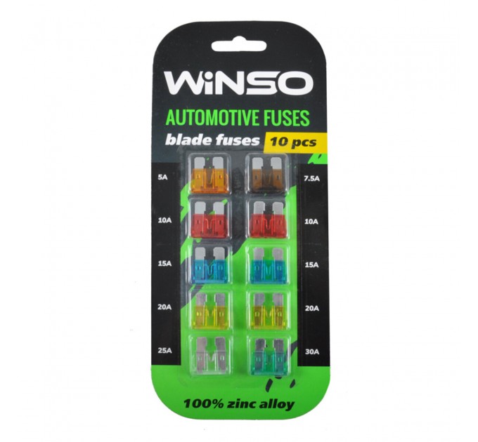 Набір запобіжників Winso "стандарт", 10шт, ціна: 24 грн.