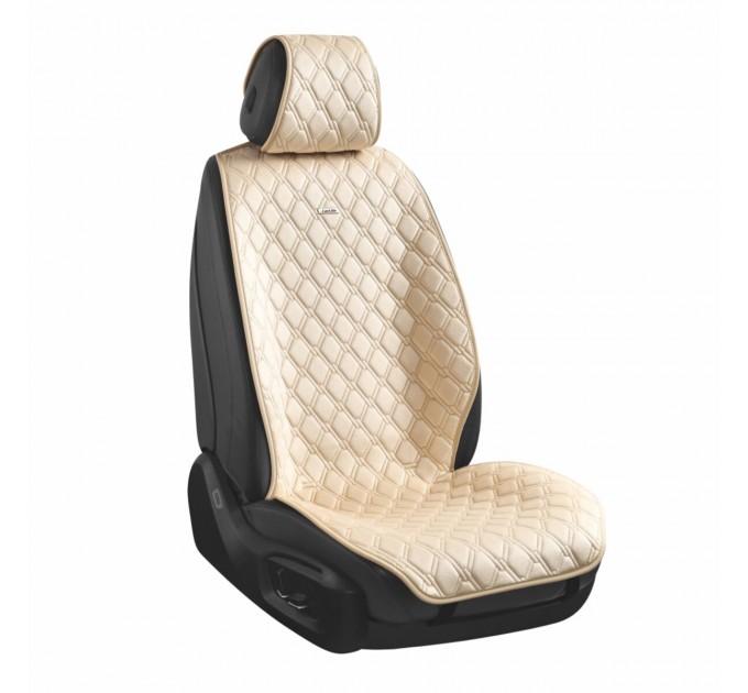 Преміум накидки для передніх сидінь CarLife Turbo, biege 2шт, ціна: 2 247 грн.