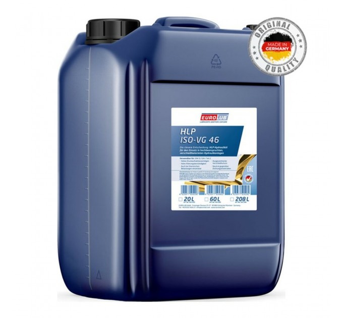Гідравлічна олива EuroLub HLP ISO-VG 46 20л, ціна: 4 834 грн.