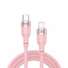 Кабель Brevia Type-C to Lightning 30W 1,2м, розовый ZIP, цена: 199 грн.