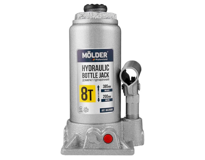 Домкрат гидравлический бутылочный Molder 8т 200-385мм, цена: 1 299 грн.