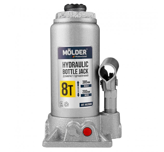 Домкрат гідравлічний пляшковий Molder 8т 200-385мм, ціна: 1 072 грн.