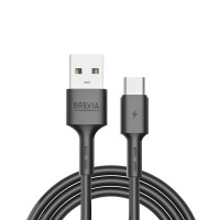 Кабель Brevia USB to Micro 2,4A 1м, черный ZIP
