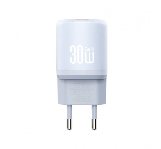 Сетевое зарядное устройство XO L151 30W 1USB-A+1USB-C синий, цена: 339 грн.